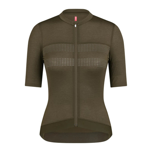 RAPHA Women's Brevet Lightweight Jersey III - Dark Olive/Silver Reflective