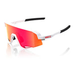 RIDE 100% Slendale Sunglasses - Matte White / HiPER Red Multilayer Mirror Lens