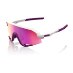 RIDE 100% Slendale Sunglasses - Matte Chalk / Purple Multilayer Mirror Lens