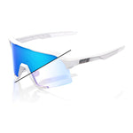 RIDE 100% S3 Sunglasses - Bastille Pearl White Glitter / Blue Mirror Photochromic Lens