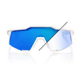 RIDE 100% Speedcraft Sunglasses - Bastille Pearl White Glitter / Blue Mirror Photochromic Lens