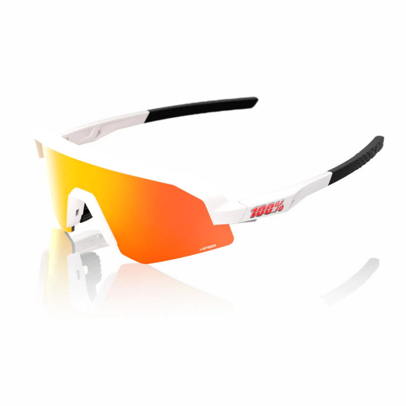 RIDE 100% Slendale XS Sunglasses - Matte White / HiPER Red Multilayer Mirror Lens