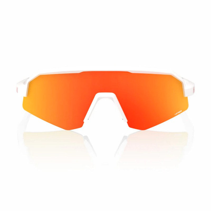 RIDE 100% Slendale XS Sunglasses - Matte White / HiPER Red Multilayer Mirror Lens