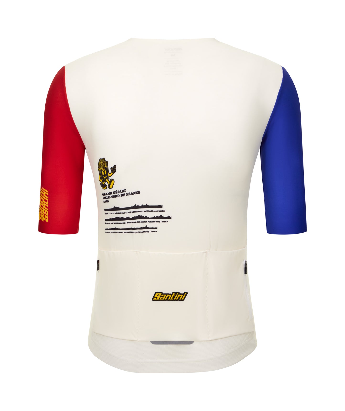 SANTINI TDF Grand Depart Lille Maglia ciclismo - Bianco/Blue/Red