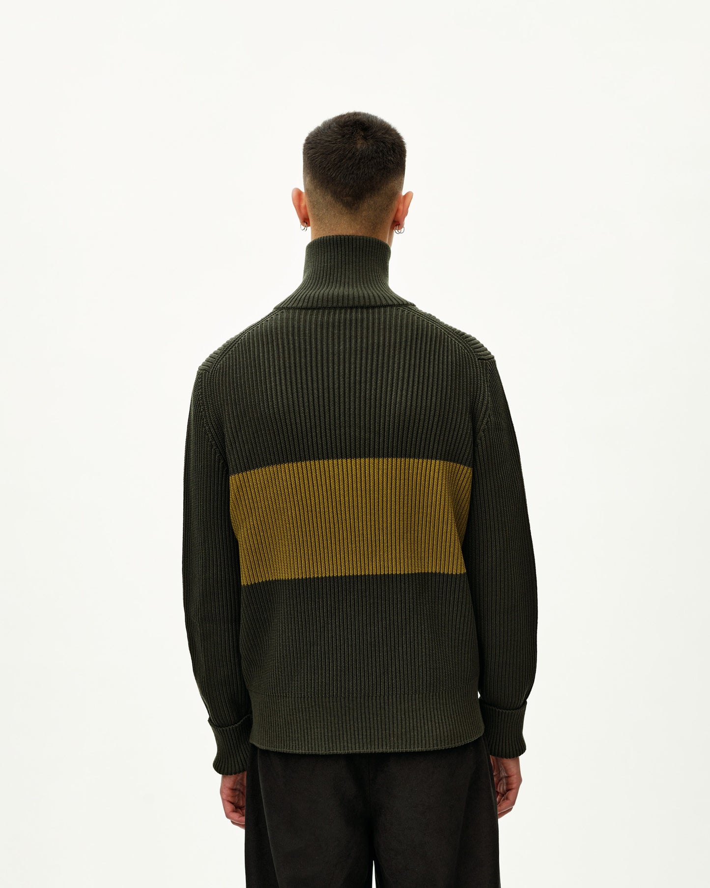PAS NORMAL STUDIOS Off Race Merino Knit Half Zip - Olive