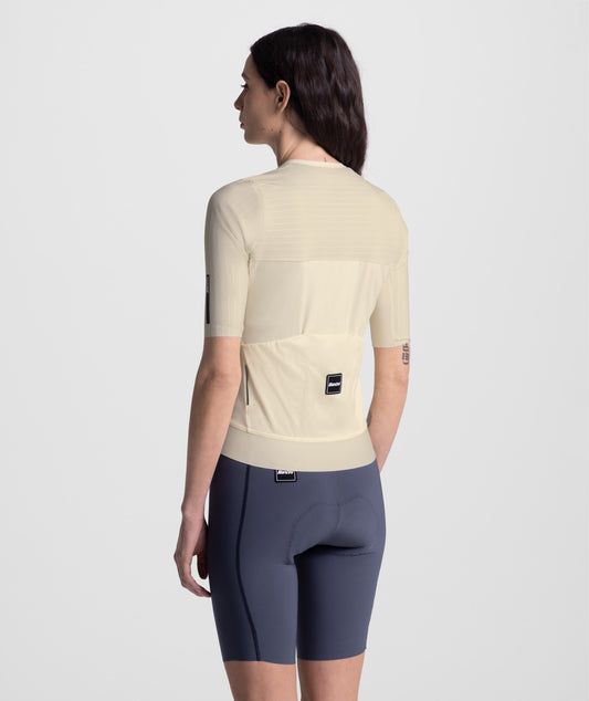 SANTINI Aero Race Unisex Korte mouwen Fietsshirt - Cream