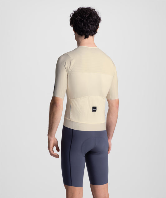 SANTINI Aero Race Unisex Korte mouwen Fietsshirt - Cream