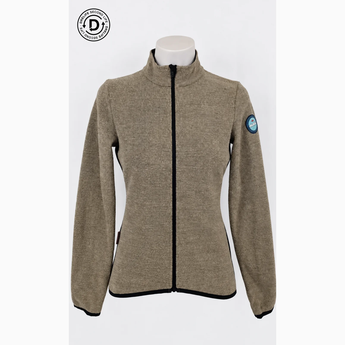 Café du Cycliste Women Long Sleeve Jersey - Taupe (Second life) — front view