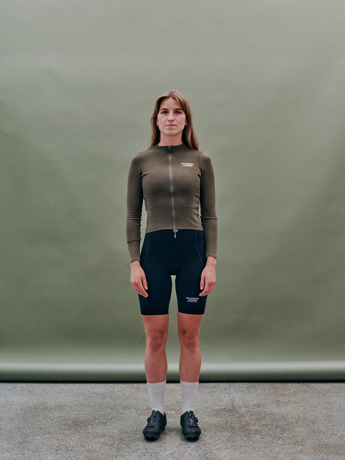 PAS NORMAL STUDIOS Women Escapism Wool Long Sleeve Jersey - Dark Stone