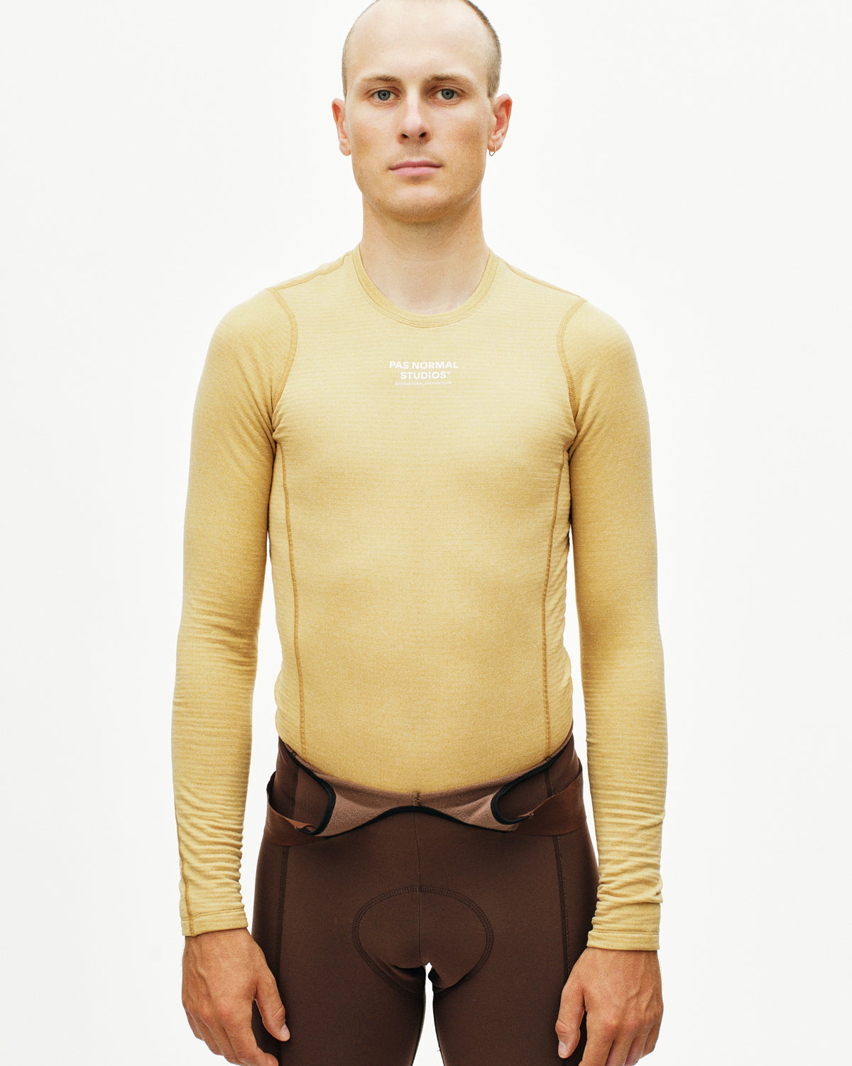 PAS NORMAL STUDIOS Men Thermal Long Sleeve Base Layer - Camel
