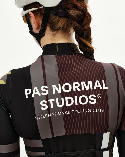 PAS NORMAL STUDIOS Femme Mechanism Maillot manches longues - AOP International Dark Olive