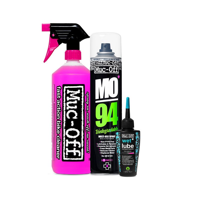 MUC OFF Clean/Protect/Lubricante Kit - Wet Lubricante