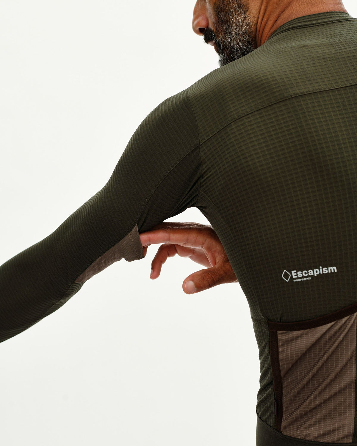 PAS NORMAL STUDIOS Mannen Escapism Fietsshirt lange mouwen - Dark Olive