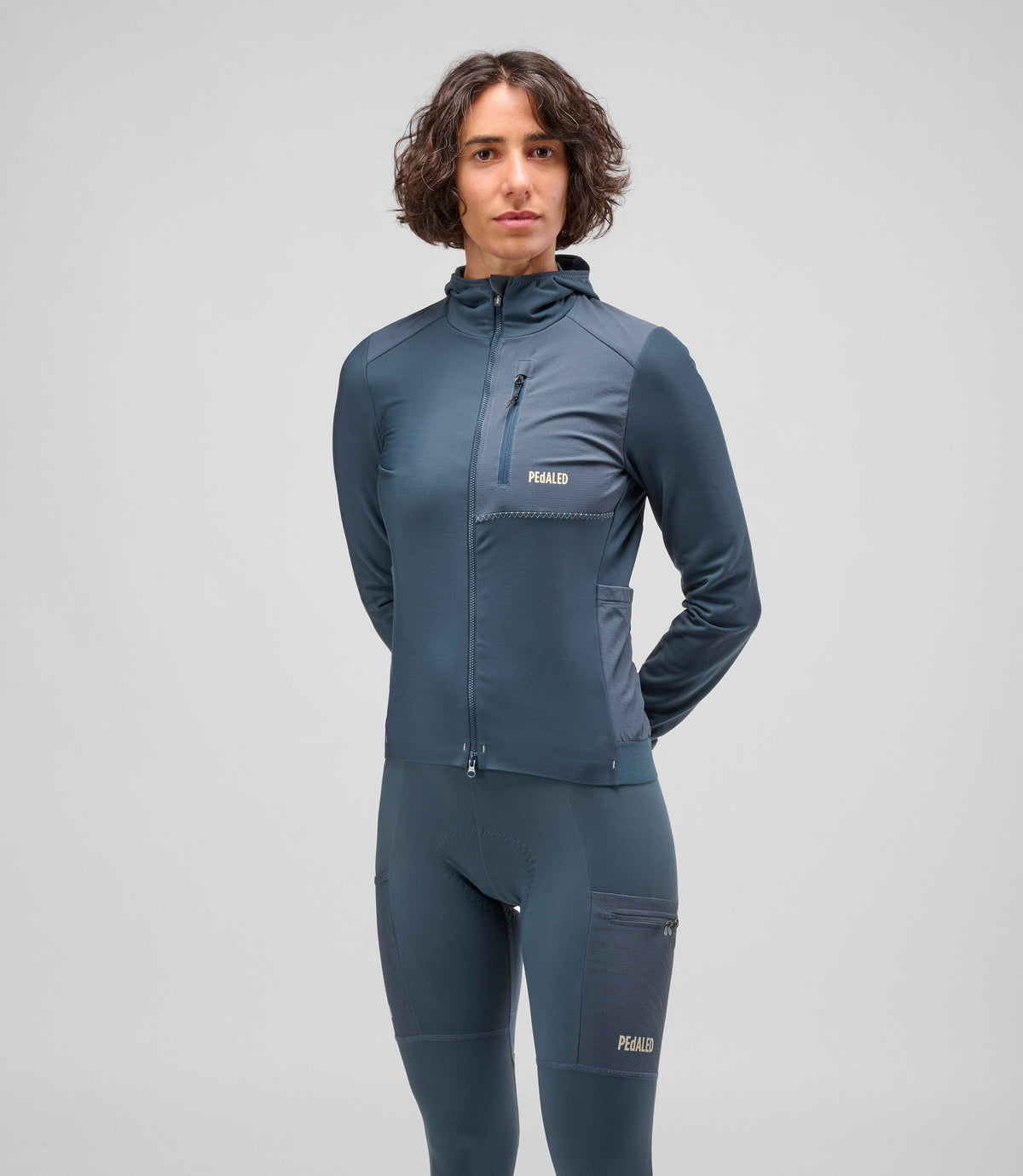 PEDALED ODYSSEY HOODED Cykeltrøje - NAVY