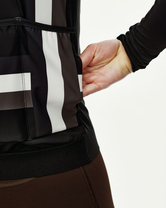 PAS NORMAL STUDIOS Femme Mechanism Maillot manches longues - AOP International Dark Olive