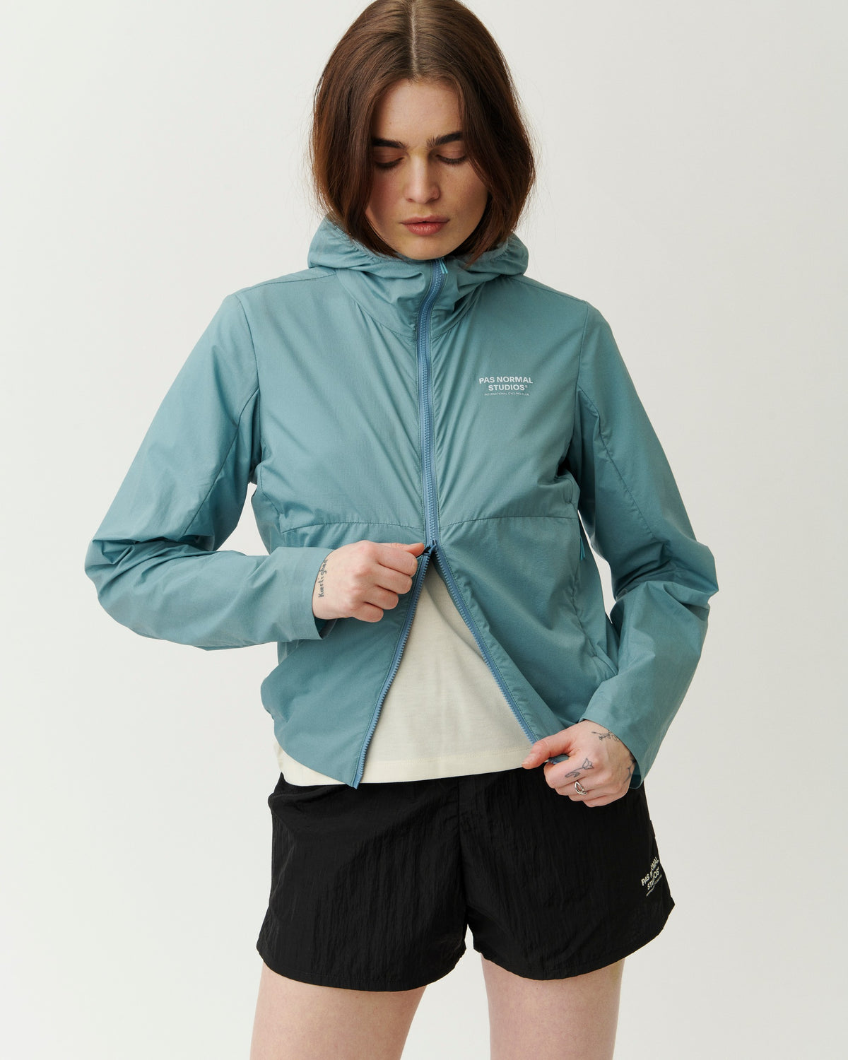 PAS NORMAL STUDIOS Women Off-Race Stow Away Jacket - Dusty Blue