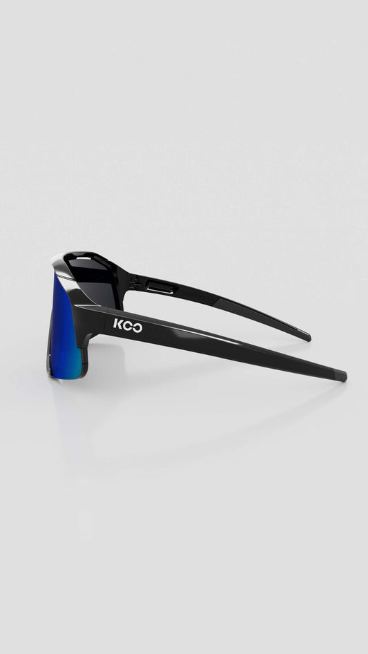 KOO Demos Eyewear Black/Blue - Blue Sky Mirror Lens