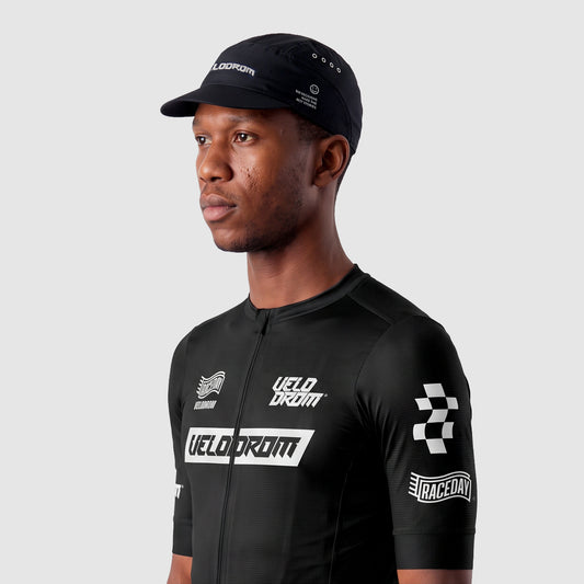 VELODROM Raceday Cycling Cap - Black/White