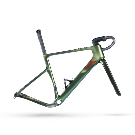 3T Racemax 2 Italia Gravel Frameset includes seatpost + cockpit - Smeraldo