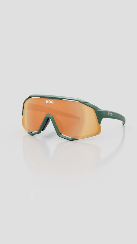 KOO Demos Eyewear Green/Mat - Orange Mirror Lens