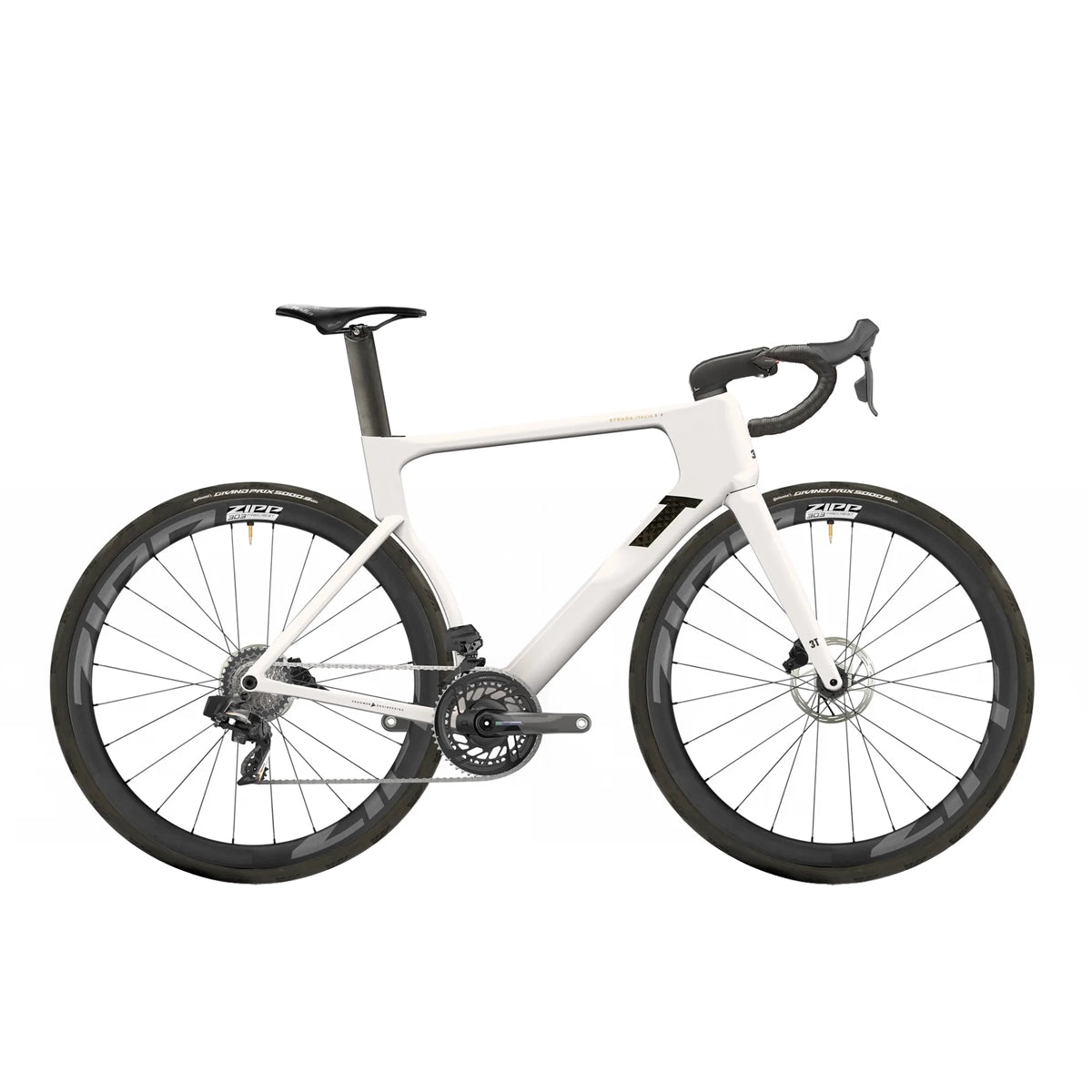 3T Strada Italia SRAM Force D2 2x12 Zipp 353 Firecrest Rennrad - Bianco