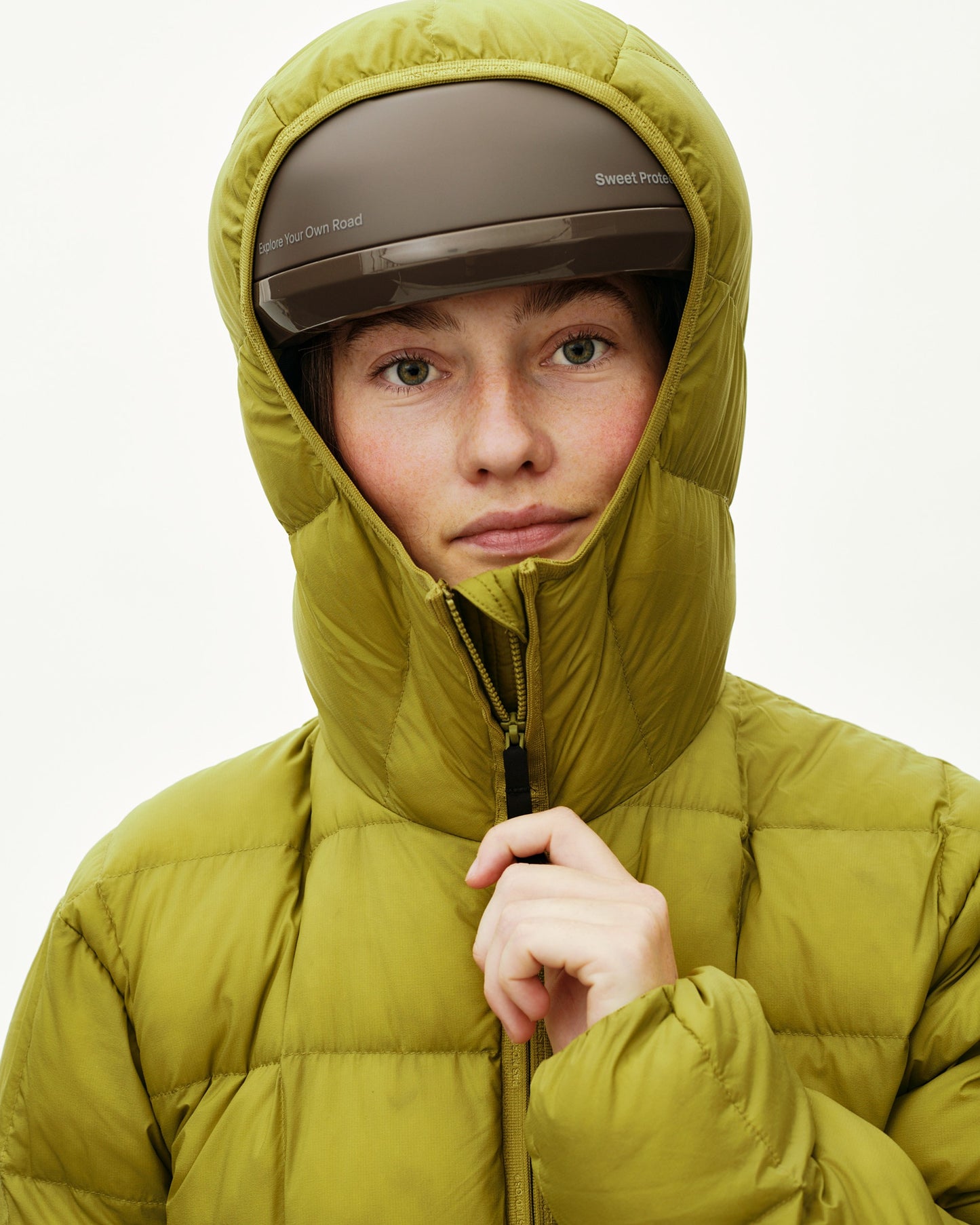 PAS NORMAL STUDIOS Off Race Down Liner Jacket - Dark Lime