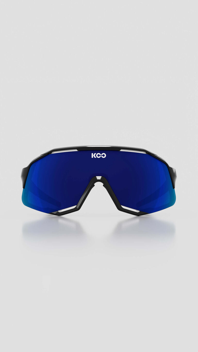 KOO Demos Eyewear Black/Blue - Blue Sky Mirror Lens