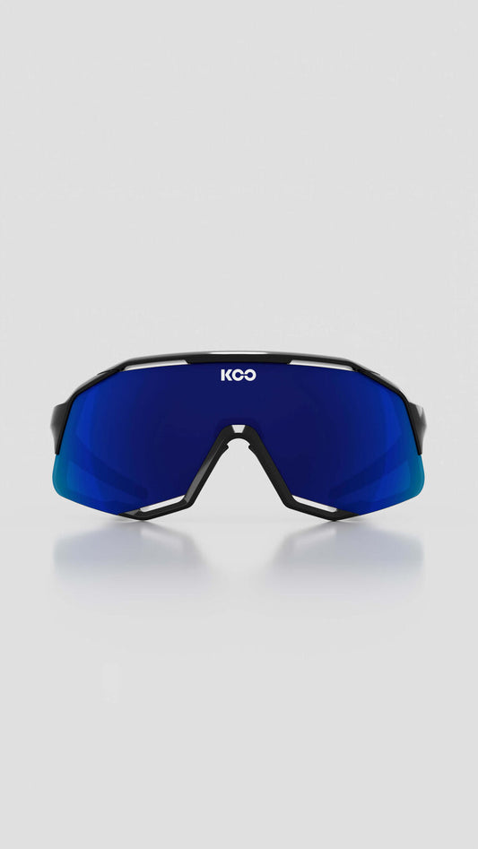 KOO Demos Eyewear Black/Blue - Blue Sky Mirror Lens