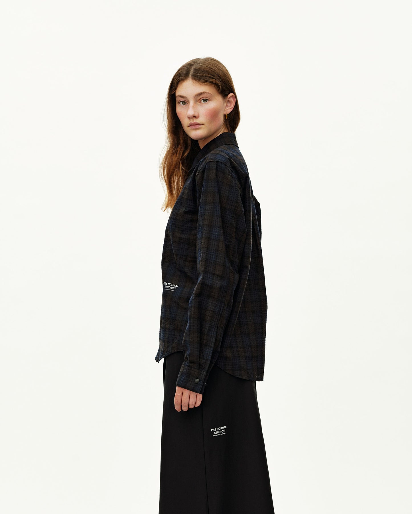 PAS NORMAL STUDIOS Off Race Seersucker Shirt - Dark Navy