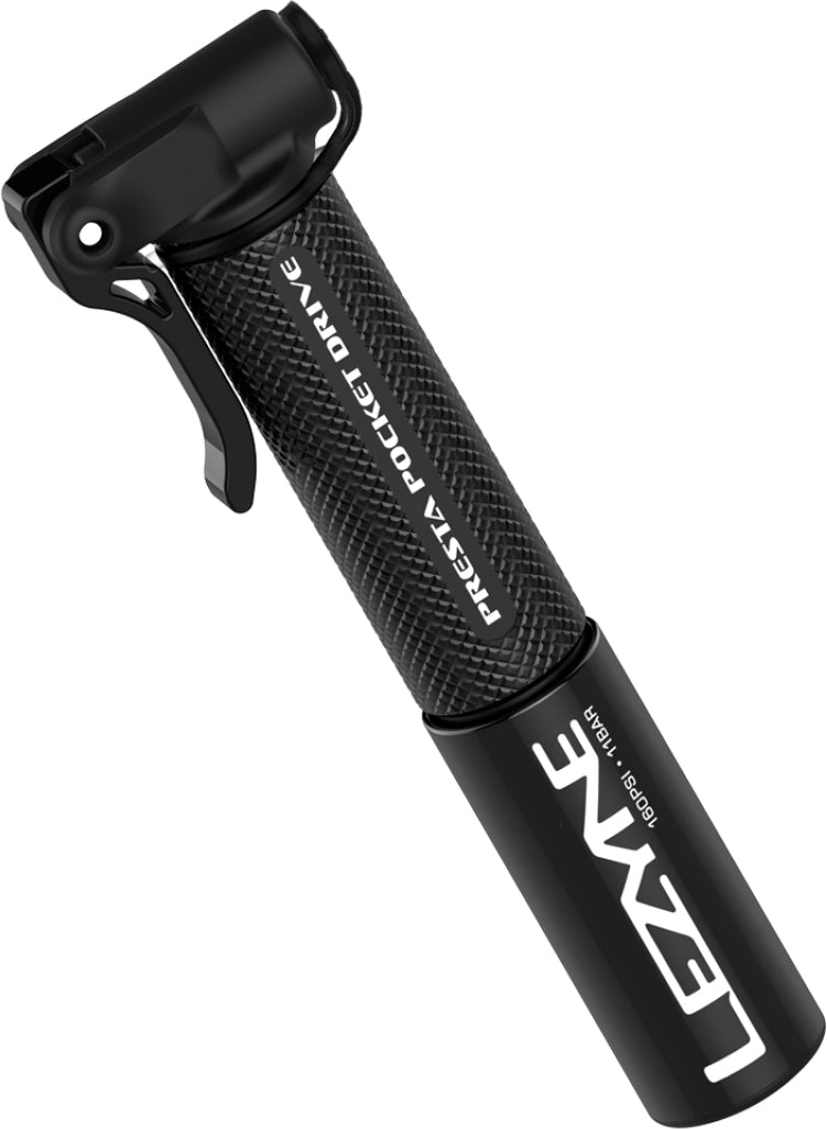 LEZYNE PRESTA POCKET DRIVE MINI PUMP - Negro/GOLD