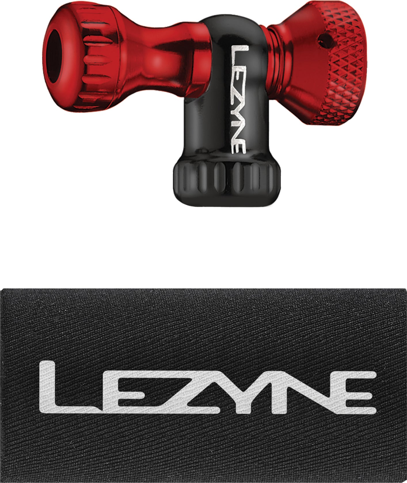 LEZYNE CONTROL DRIVE CNC CO2 PUMP HEAD - RED/GLOSSY