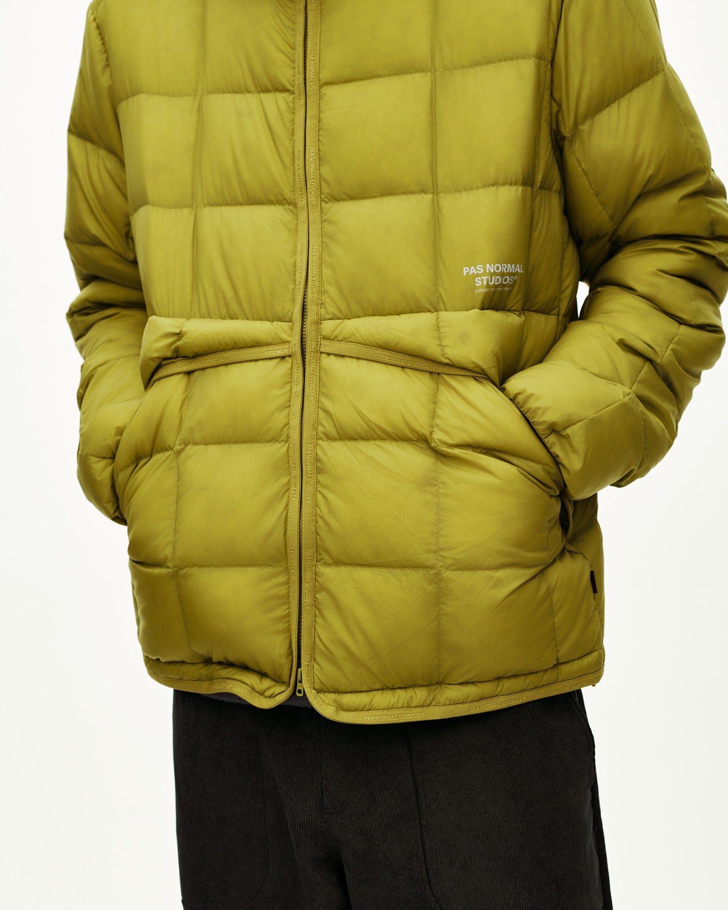 PAS NORMAL STUDIOS Off Race Down Liner Jacket - Dark Lime