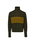 PAS NORMAL STUDIOS Off Race Merino Knit Half Zip - Olive
