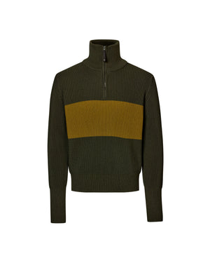 PAS NORMAL STUDIOS Off Race Merino Knit Half Zip - Olive