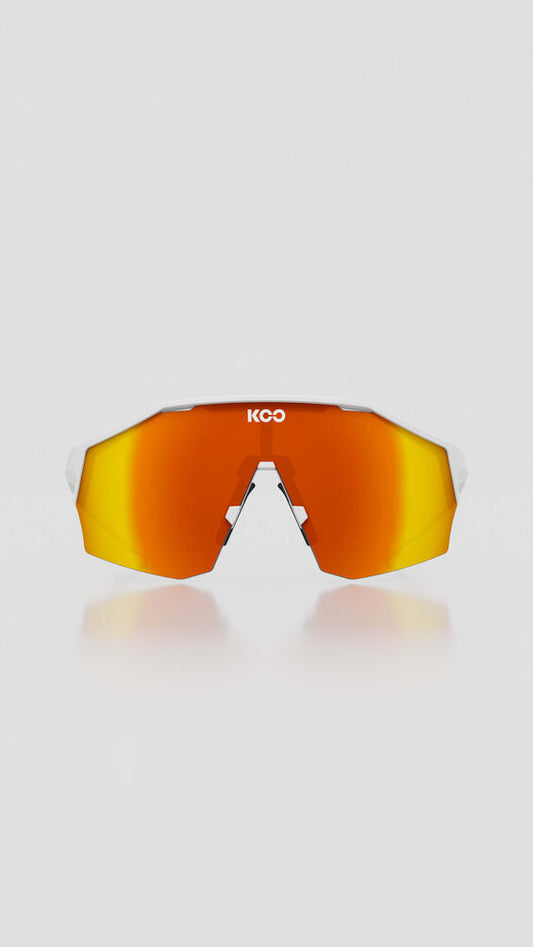 KOO Alibi Eyewear White/Matt - Red Mirror Lens