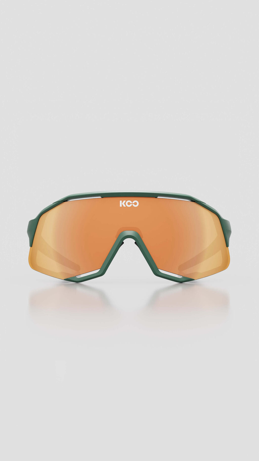 KOO Demos Ulleres de sol Green/Mat - Orange Mirror Lens