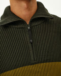 PAS NORMAL STUDIOS Off Race Merino Knit Half Zip - Olive