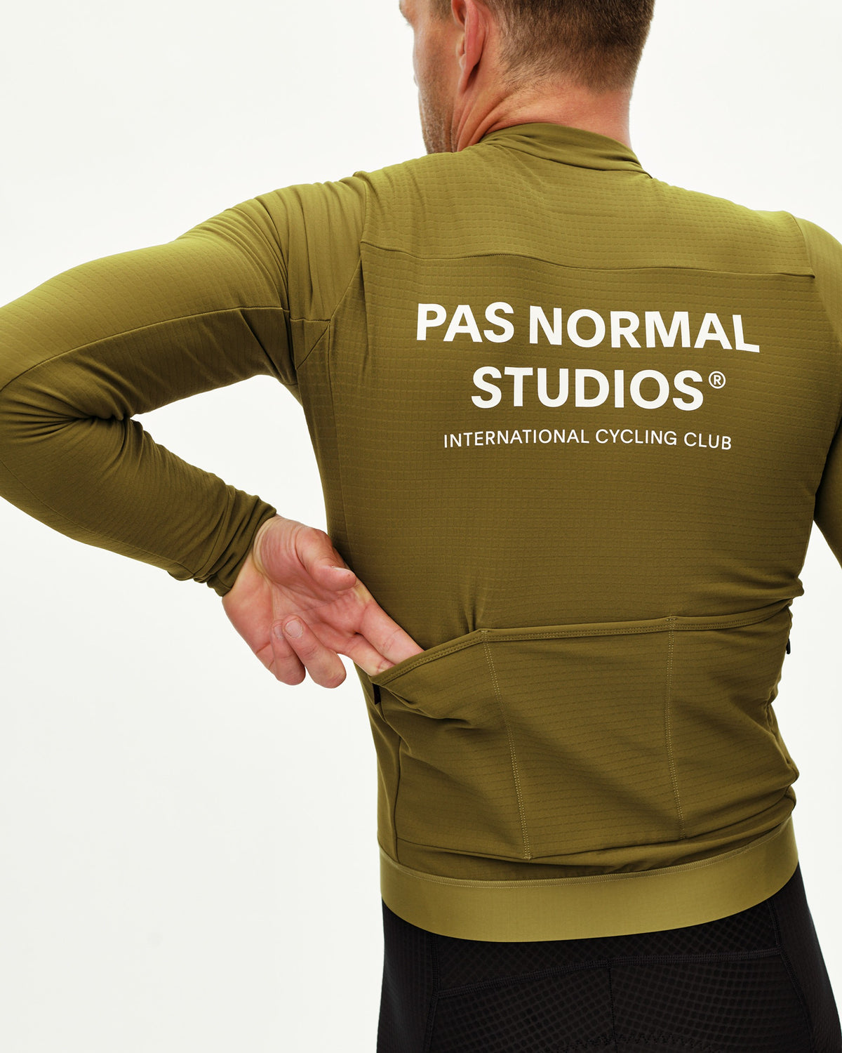 PAS NORMAL STUDIOS Men Essential Long Sleeve Jersey - Khaki Green