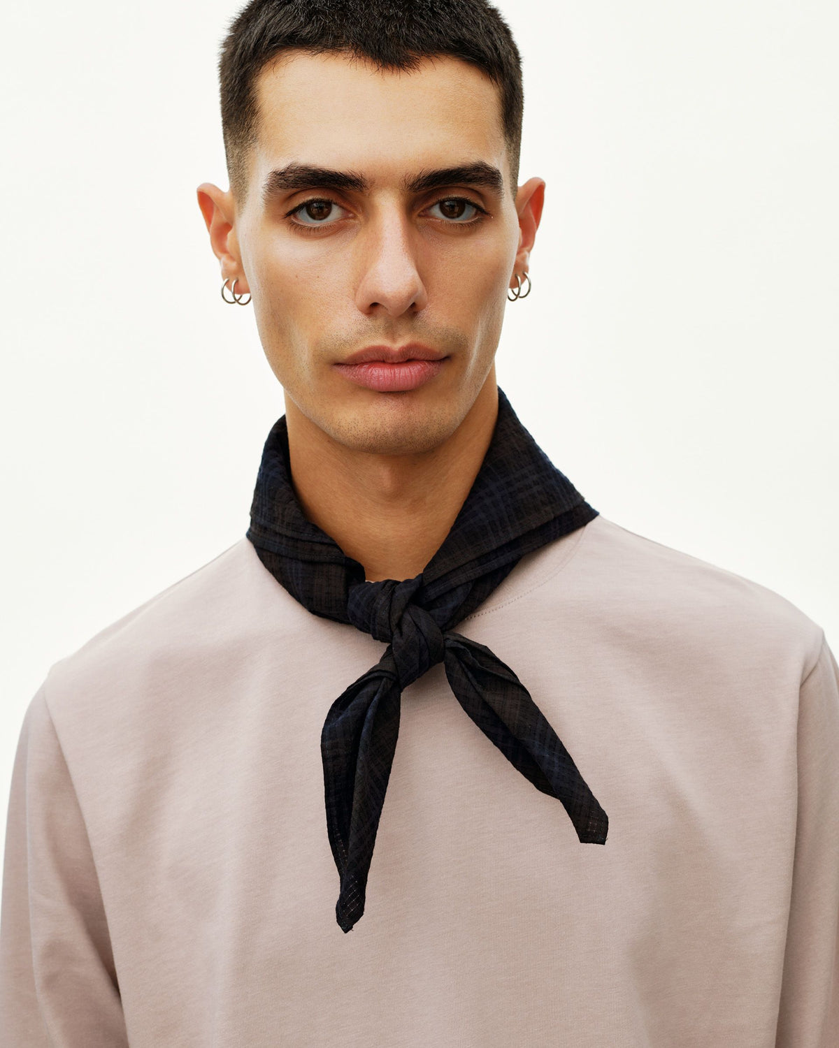 PAS NORMAL STUDIOS Off Race Seersucker Bandana - Dark Navy