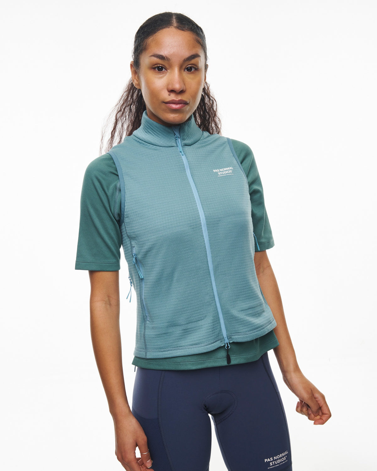 PAS NORMAL STUDIOS Women Escapism Performance Fleece Vest - Dusty Blue