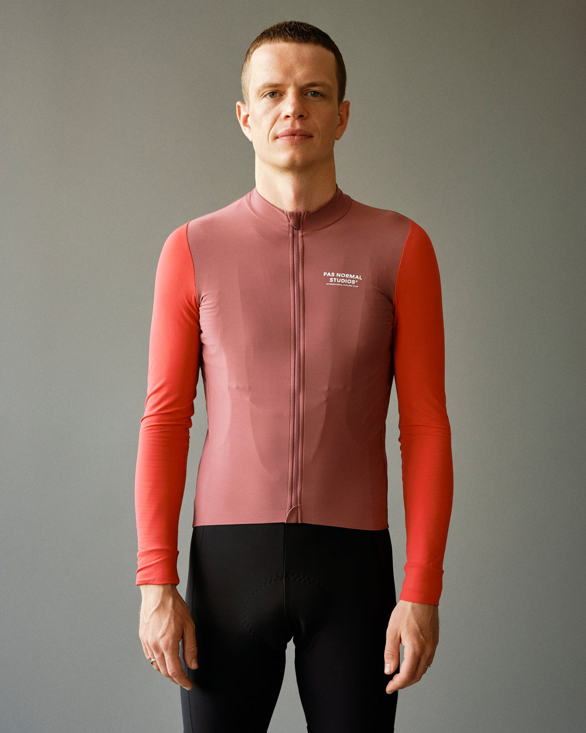 PAS NORMAL STUDIOS Men Mechanism Long Sleeve Jersey - Color Block Red