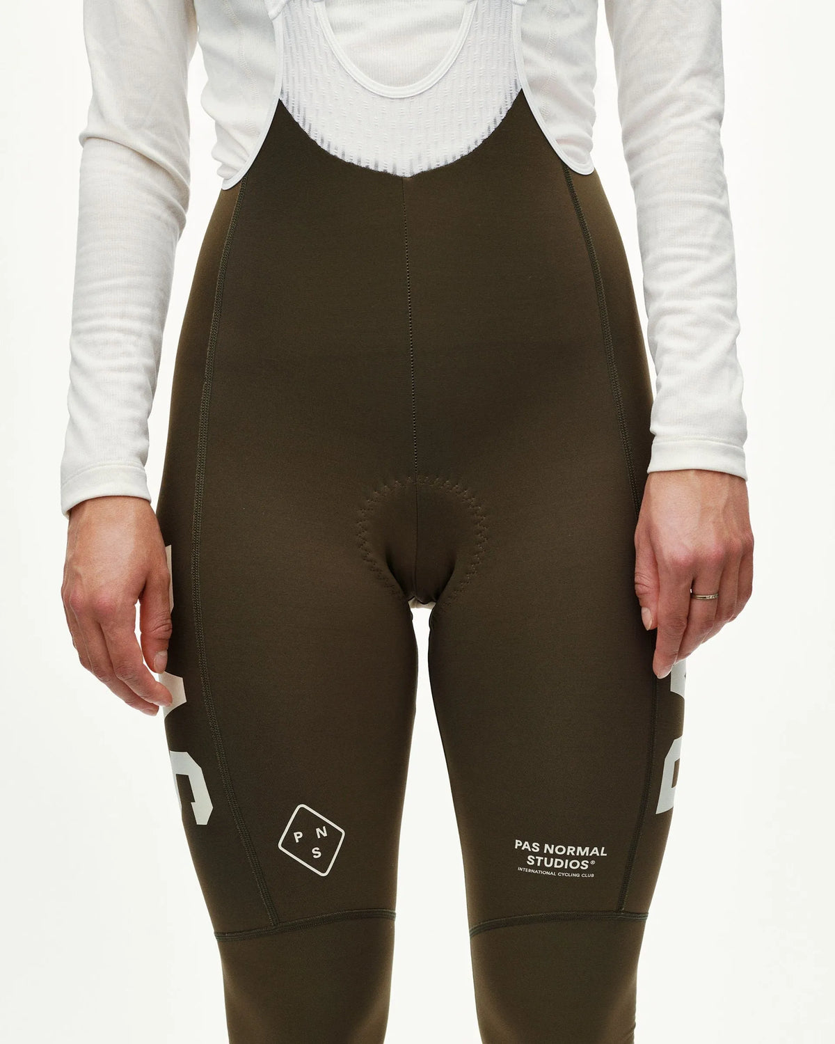 PAS NORMAL STUDIOS Kvinder PAS Mechanism Thermal Lange cykelbukser med seler - Dark Earth
