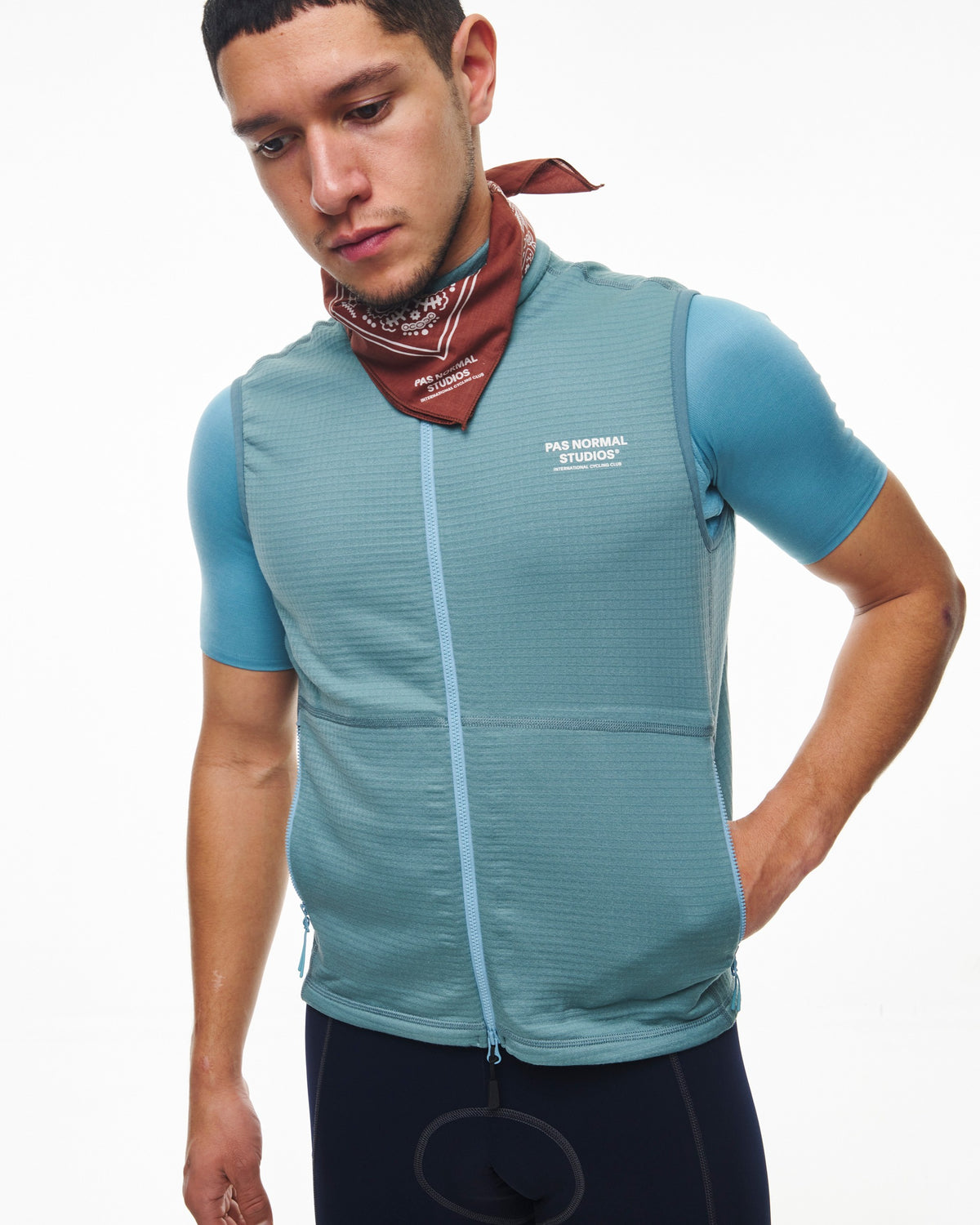 PAS NORMAL STUDIOS Men Escapism Performance Fleece Vest - Dusty Blue