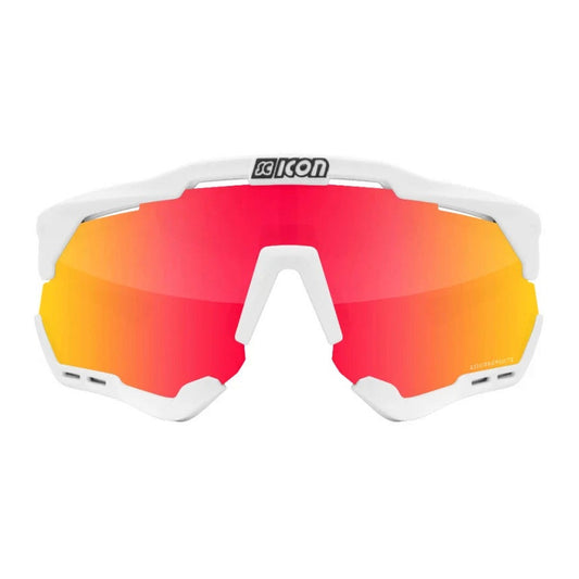 SCICON Aeroshade XLEyewear  - White Fender/Multimirror Red