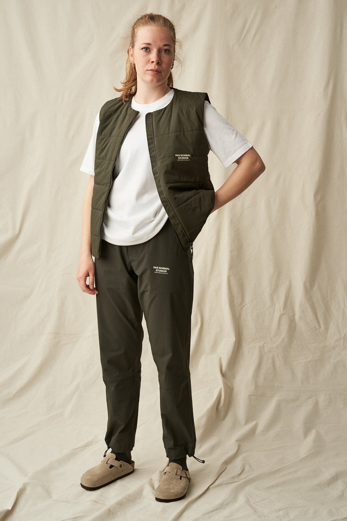 PAS NORMAL STUDIOS Off-Race Thermal Gilet - Dark Olive