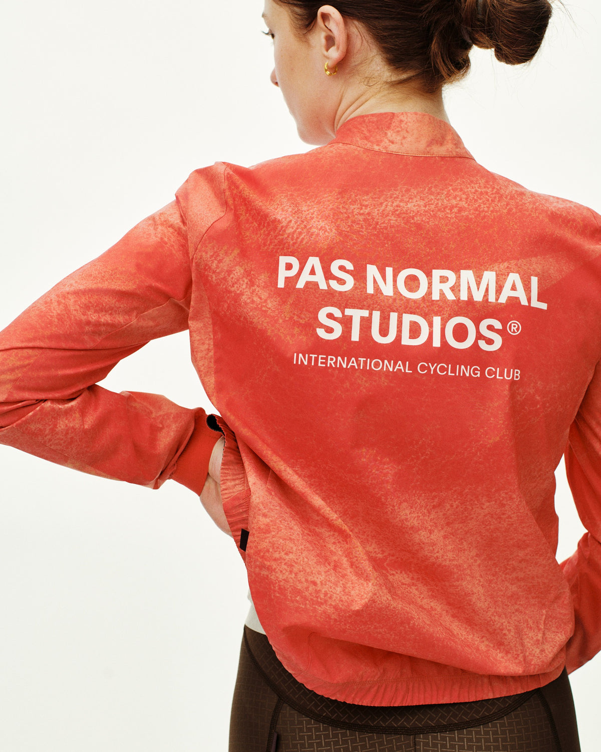 PAS NORMAL STUDIOS Women Mechanism Stow Away Jacket - AOP Hibiscus Orange