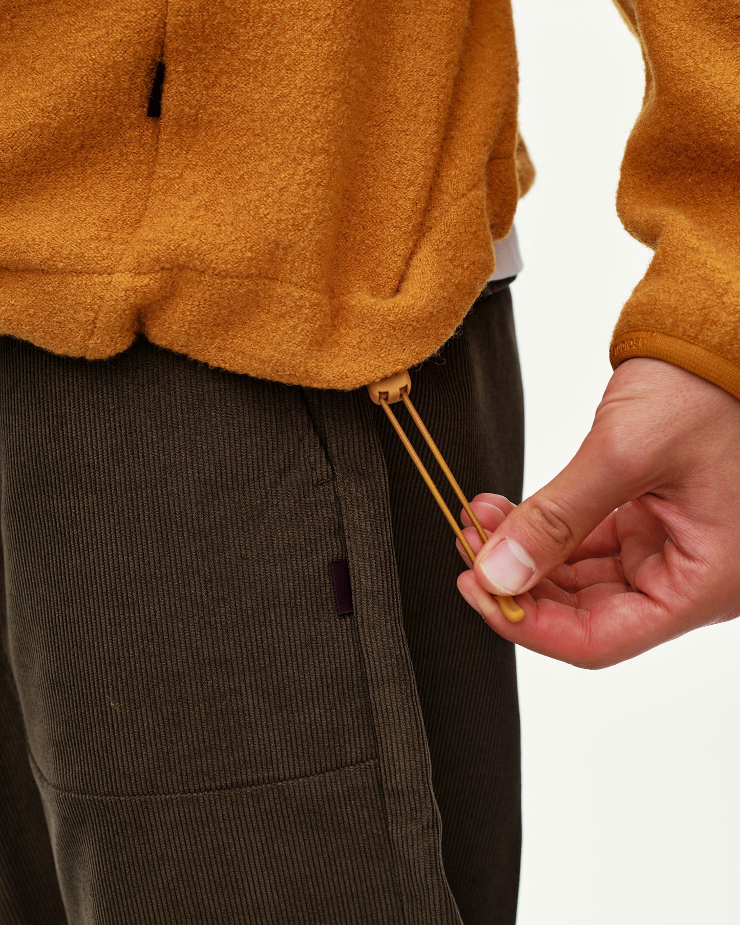 PAS NORMAL STUDIOS Off Race Boiled Wool Half Zip - Ochre