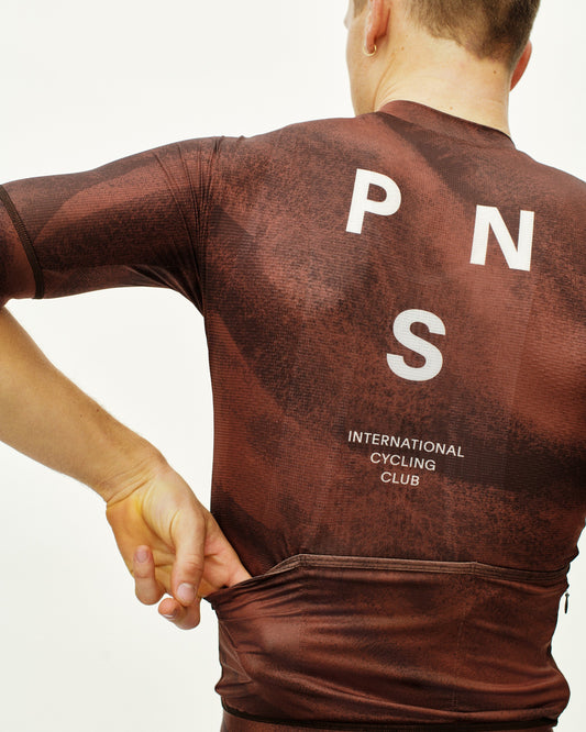 PAS NORMAL STUDIOS Men Mechanism Jersey - AOP Light brown