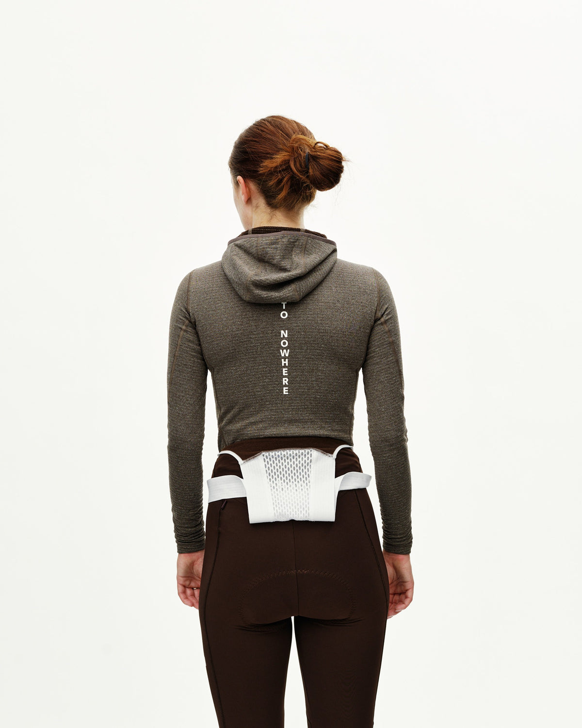 PAS NORMAL STUDIOS Women Thermal Hooded Baselayer Windproof - Dark Coffee
