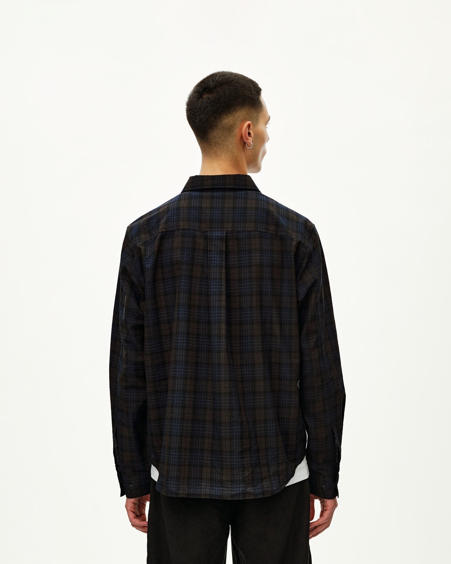 PAS NORMAL STUDIOS Off Race Seersucker Shirt - Dark Navy